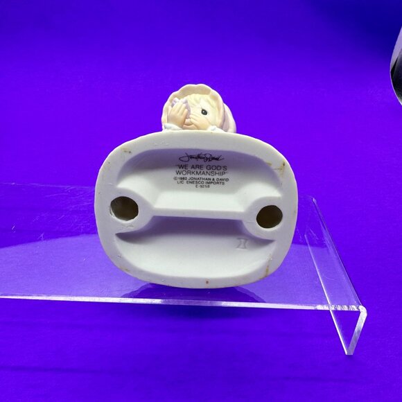 Precious Moments We Are God’s Workmanship Figurine E-9258 1982 Enesco - Picture 6 of 6